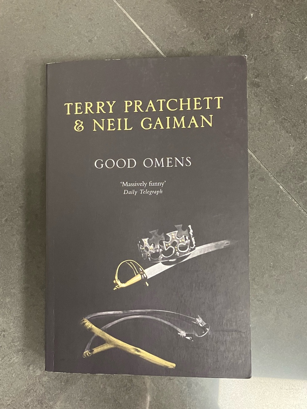 3/$15 Good Omens by Terry Pratchett & Neil Gaiman - Black Cover